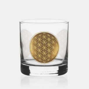 BLOEM VAN HET LEVEN - Heilige Geometrie Medaillon Whisky Glas