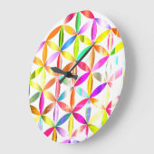 Bloem van het Leven Heilige Geometrie Ontwerp Muur Grote Klok (Hoek)