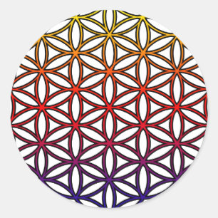 Bloem van het Leven Heilige Geometrie Symbool - 1 Ronde Sticker