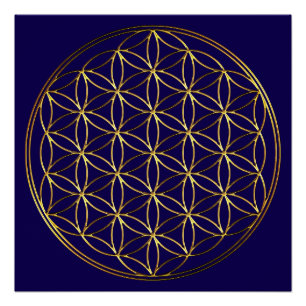 BLOEM VAN HET LEVEN - Heilige Geometrie Symbool go Perfect Poster