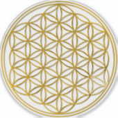 BLOEM VAN HET LEVEN - Heilige Geometrie Symbool go Sticker (Voorkant)