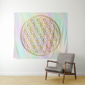BLOEM VAN HET LEVEN - Heilige Geometrie Symbool go Wandkleed (In Situ (horizontaal))