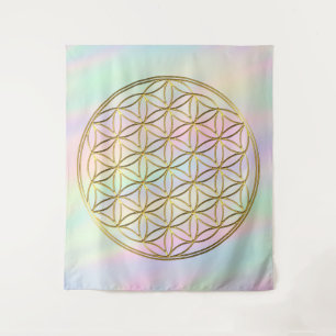BLOEM VAN HET LEVEN - Heilige Geometrie Symbool go Wandkleed