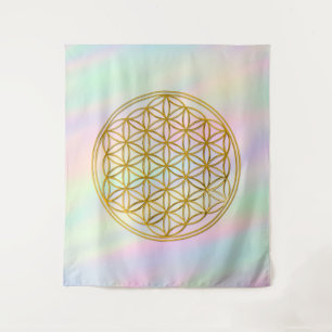 BLOEM VAN HET LEVEN - Heilige Geometrie Symbool go Wandkleed