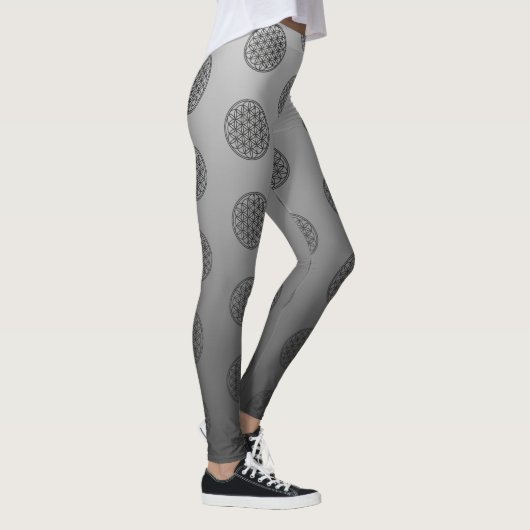 BLOEM VAN HET LEVEN - Heilige Geometrie Symbool om Leggings (Rechts)