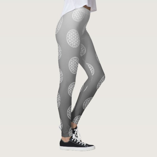 BLOEM VAN HET LEVEN - Heilige Geometrie Symbool om Leggings (Rechts)