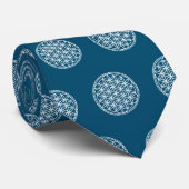 BLOEM VAN HET LEVEN - Heilige Geometrie Symbool om Stropdas (Opgerold)