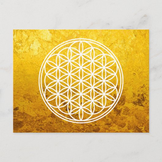 BLOEM VAN HET LEVEN - Heilige Geometrie Symboolomt Briefkaart (Voorkant)