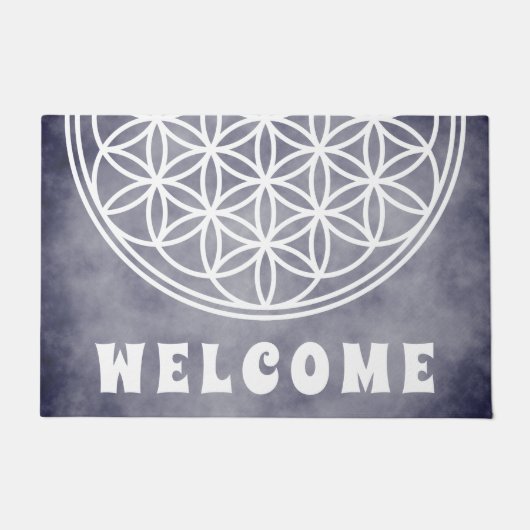 BLOEM VAN HET LEVEN - Heilige Geometrie Symboolomt Deurmat (Voorkant)