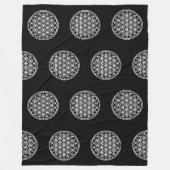 BLOEM VAN HET LEVEN - Heilige Geometrie Symboolomt Fleece Deken (Voorkant)