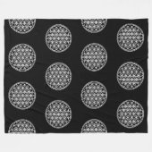 BLOEM VAN HET LEVEN - Heilige Geometrie Symboolomt Fleece Deken (Voorkant (Horizontaal))