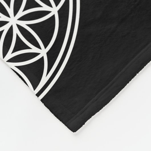 BLOEM VAN HET LEVEN - Heilige Geometrie Symboolomt Fleece Deken (Hoek)