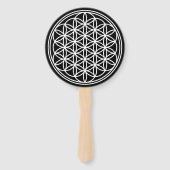 BLOEM VAN HET LEVEN - Heilige Geometrie Symboolomt Handwaaier (Voorkant)