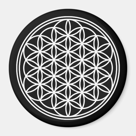 BLOEM VAN HET LEVEN - Heilige Geometrie Symboolomt Magneet (Voorkant)