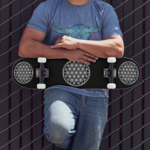 BLOEM VAN HET LEVEN - Heilige Geometrie Symboolomt Persoonlijk Skateboard