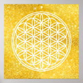 BLOEM VAN HET LEVEN - Heilige Geometrie Symboolomt Poster (Voorkant)