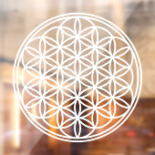 BLOEM VAN HET LEVEN - Heilige Geometrie Symboolomt Raamsticker (Vel 2)