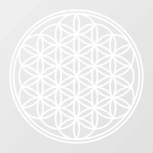 BLOEM VAN HET LEVEN - Heilige Geometrie Symboolomt Raamsticker (Vel)