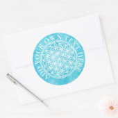 BLOEM VAN HET LEVEN - Heilige Geometrie Symboolomt Ronde Sticker (Envelop)