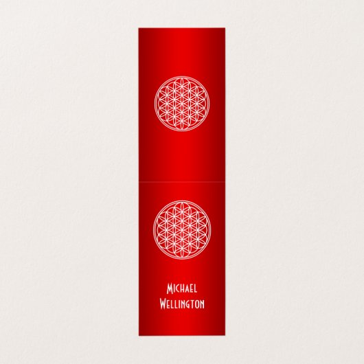 BLOEM VAN HET LEVEN - Heilige Geometrie Symboolomt Visitekaartje (Buitenkant ongevouwen)