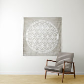 BLOEM VAN HET LEVEN - Heilige Geometrie Symboolomt Wandkleed (In Situ (horizontaal))