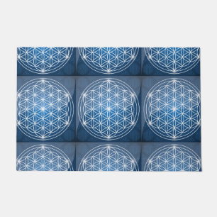 bloem van het leven heilige geometrie vormt zaad v deurmat