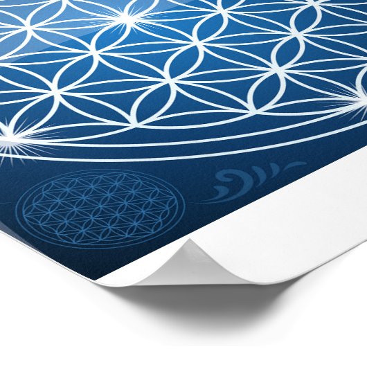 bloem van het leven heilige geometrie vormt zaad v poster (Hoek)