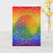 Bloem van het Leven - het goud van de Regenboog Kaart (Gele Bloem)