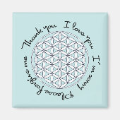 Bloem van het leven Ho'oponopono Magnet (Voorkant)