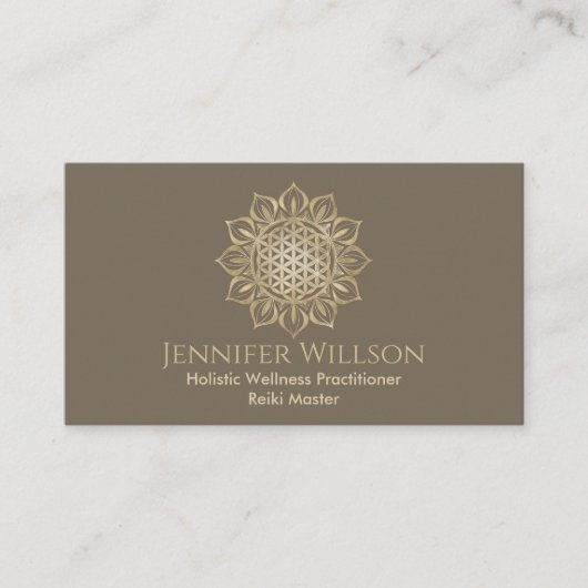Bloem van het leven in Lotus Visitekaartje (Voorkant)