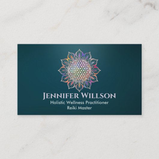 Bloem van het leven in Lotus Visitekaartje (Voorkant)