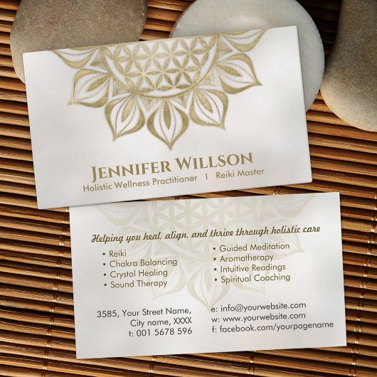 Bloem van het leven in Lotus Visitekaartje
