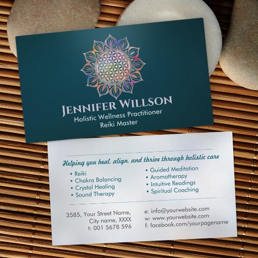 Bloem van het leven in Lotus Visitekaartje