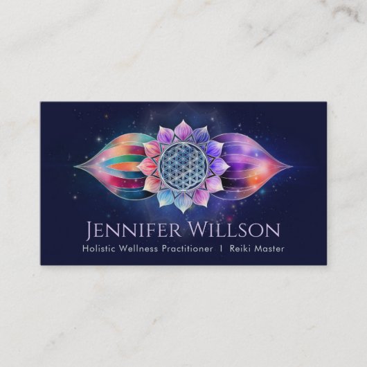 Bloem van het leven in Lotus Visitekaartje (Voorkant)