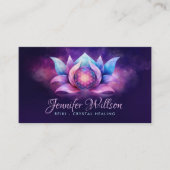 Bloem van het leven in lotusbloem - Kosmische bloe Visitekaartje (Voorkant)