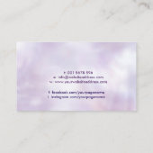 Bloem van het leven in lotusbloem - Violet Pastel Visitekaartje (Achterkant)