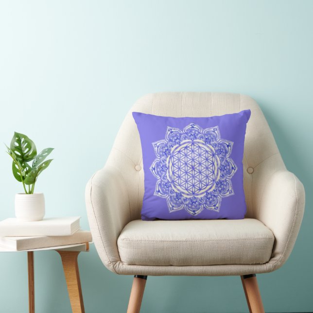 Bloem van het Leven - India Mandala 5 Kussen (Stoel)