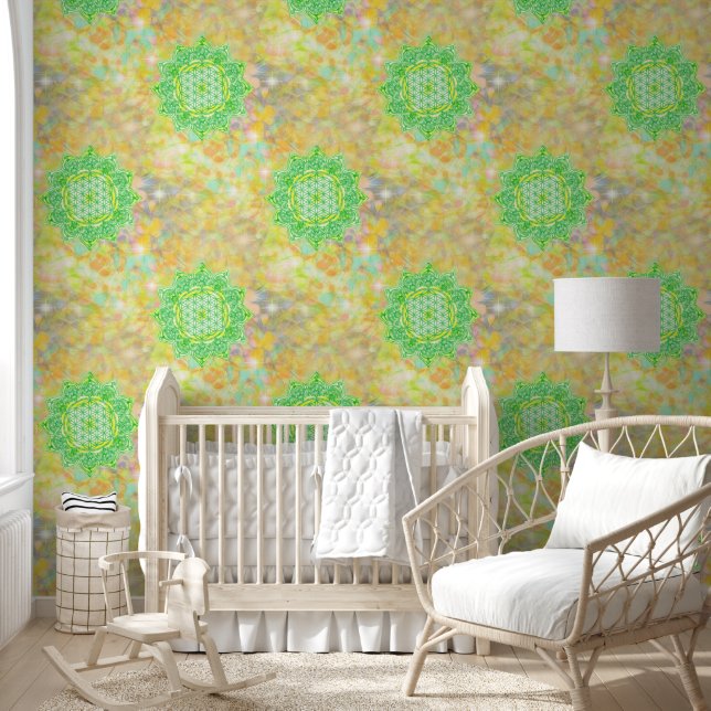 Bloem van het Leven - India Mandala 6 Behang (Kinderen)