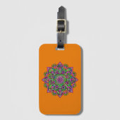 Bloem van het Leven - Indiase Mandala 1 Bagagelabel (Voorkant (verticaal))