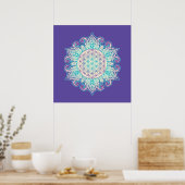 Bloem van het Leven - Indiase Mandala 2 Poster (Keuken)