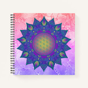 Bloem van het Leven - Indiase Mandala 3 Notitieboek