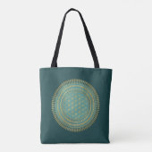 Bloem van het Leven - Inheemse Mandala 1 Tote Bag (Achterkant)