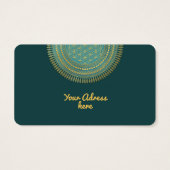 Bloem van het Leven - inheemse Mandala 1 Visitekaartje (Achterkant)