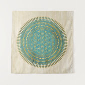 Bloem van het Leven - inheemse Mandala 1 Wandkleed (Voorkant)