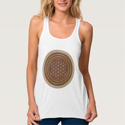 Bloem van het leven - inheemse Mandala 3 Tanktop (Voorkant)