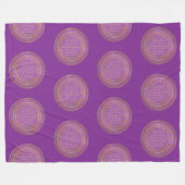 Bloem van het leven - inheemse Mandala 4 Fleece Deken (Voorkant (Horizontaal))