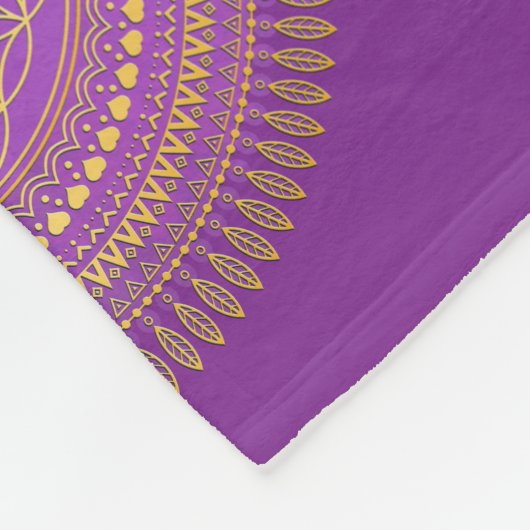 Bloem van het leven - inheemse Mandala 4 Fleece Deken (Hoek)