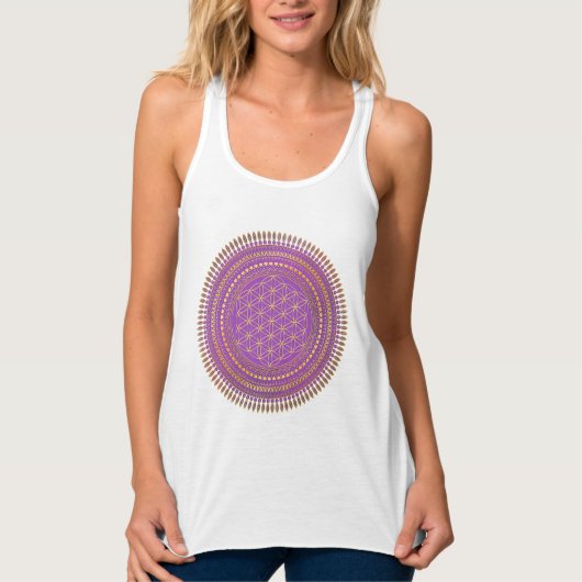 Bloem van het leven - inheemse Mandala 4 Tanktop (Voorkant)