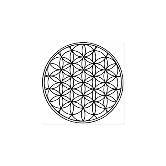 Bloem van het Leven Inktstempel Rubberstempel (Afrduk)