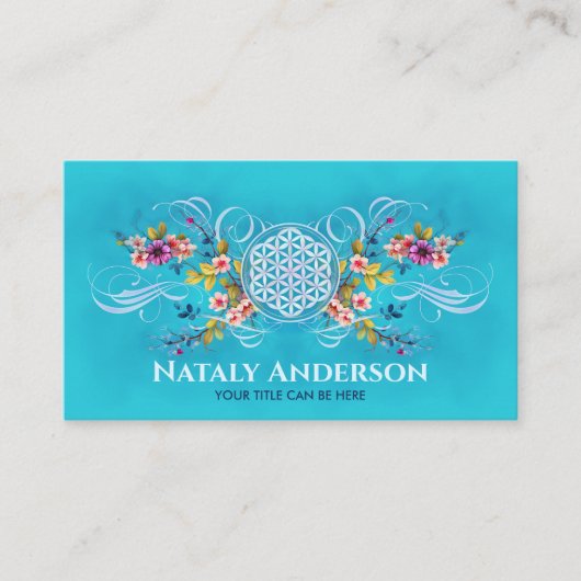 Bloem van het leven kleurrijke Blossom Branch orna Visitekaartje (Voorkant)